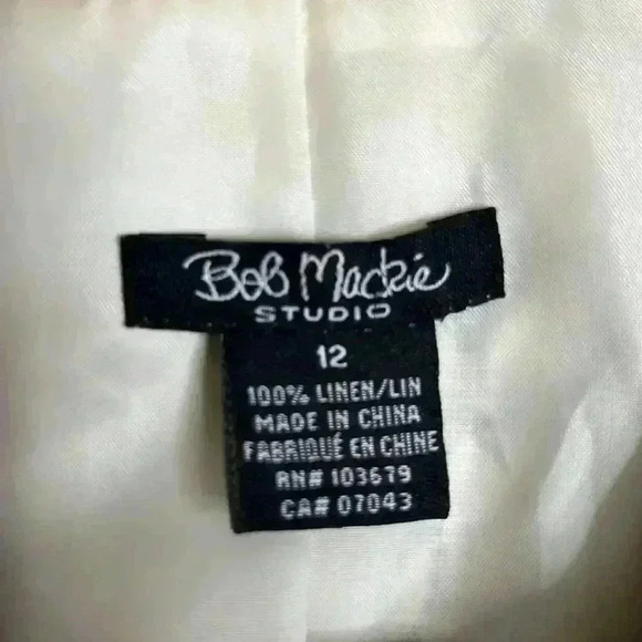 Vintage Bob Mackie Linen Studio Jacket in fabulous Print Size  12 - Picture 10 of 10